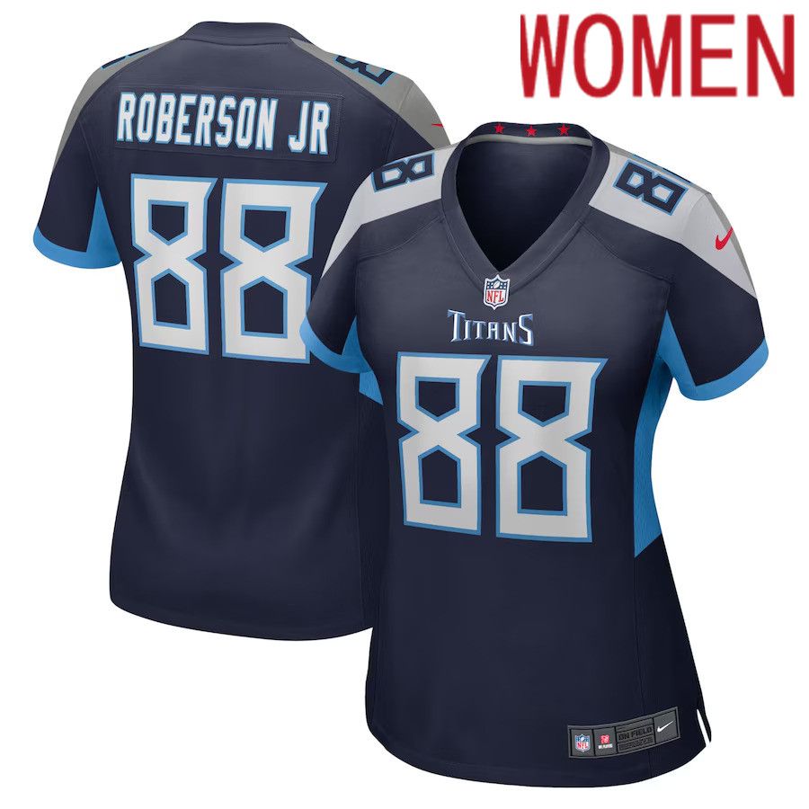 Women Tennessee Titans #88 Reggie Roberson Jr. Nike Navy Home Game Player NFL Jersey->women nfl jersey->Women Jersey